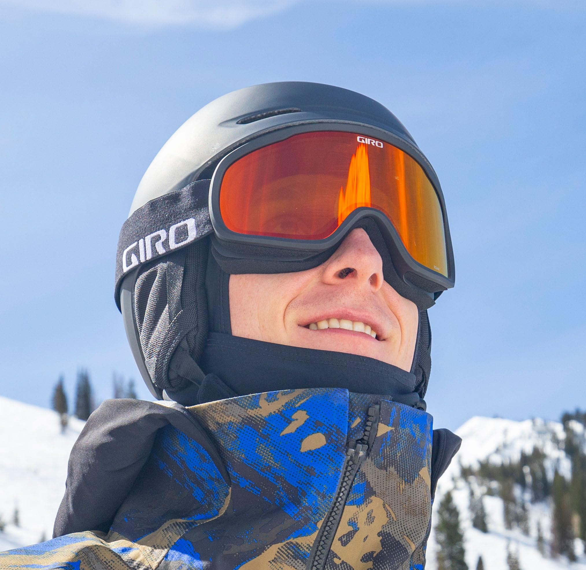 Giro Cruz Asian Fit Ski Goggles - Snowboard Goggles For Men, Women & Youth - Anti-Fog - Otg - Black Wordmark Strap With Amber Sc