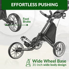 Caddytek Caddylite Ez V8 3 Wheel Golf Push Cart - Lightweight And Easy To Fold