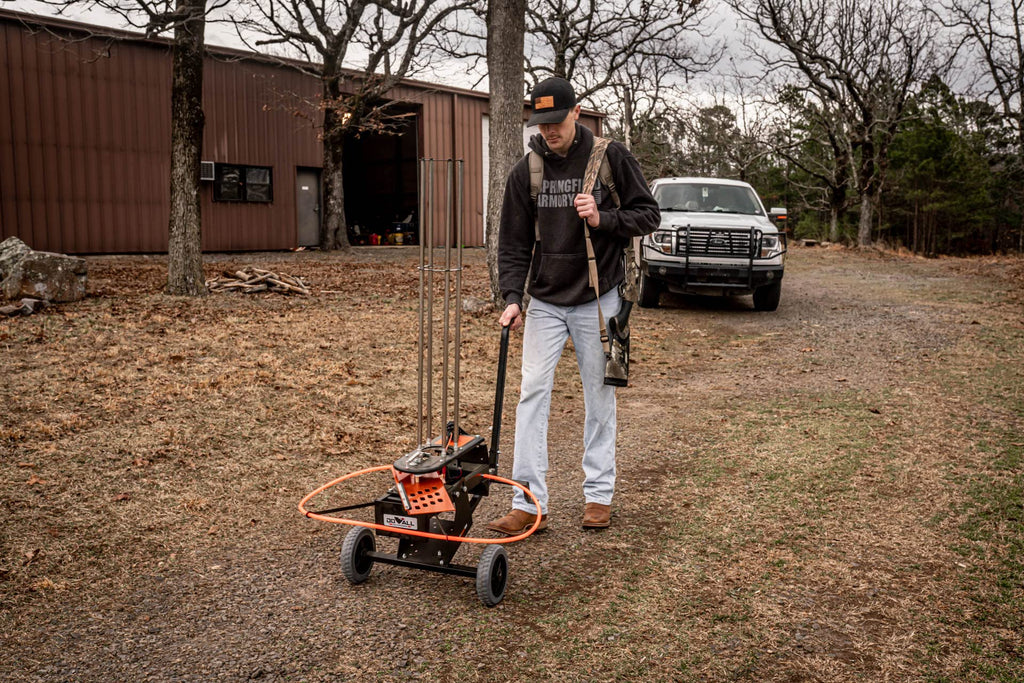 Do All Outdoors Fw80 Flyway 80 Auto Clay Pigeon Trap With Wheels, Holds 80 Clays, Black/Orange, One Size