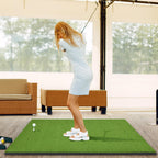 Shopsource Golf Mat, 5  4ft Golf Hitting Mat for Indoor Outdoor, Top-Notch Artificial Turf Practice Mats with 9 PU Golf Balls+3