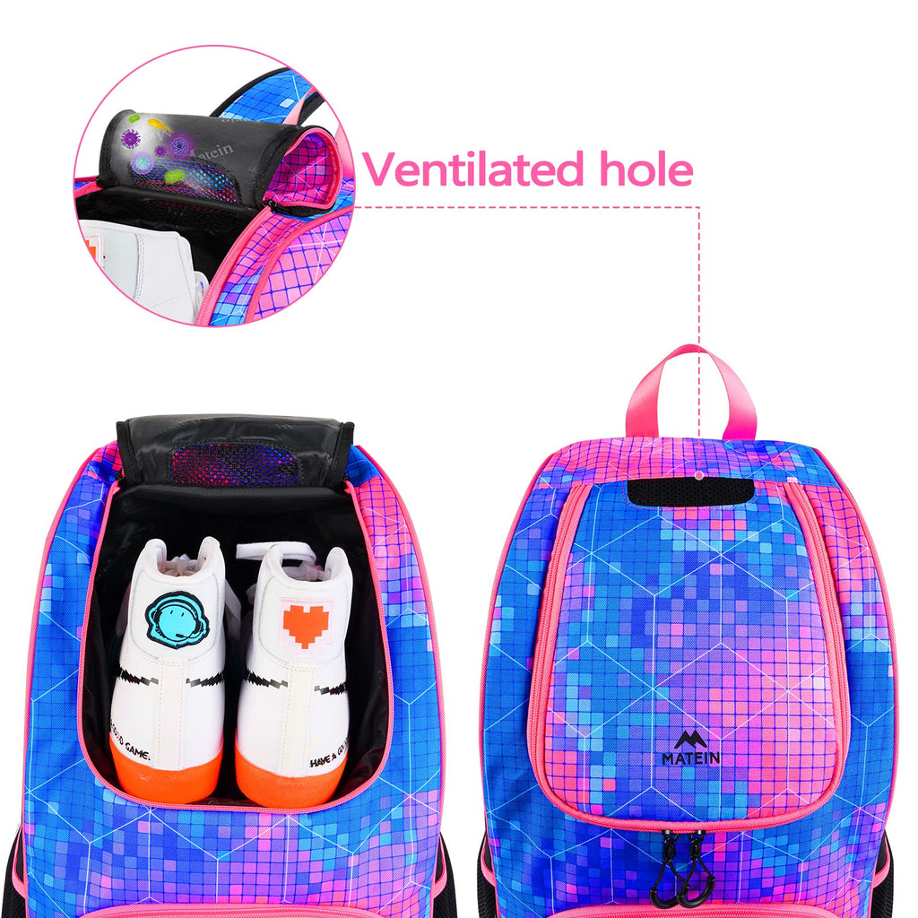 MATEIN Basketball Bag, Sturdy Soccer Bag with Ball Holder & Shoe Compartment, Large Basketball Backpack for Training Equipment,