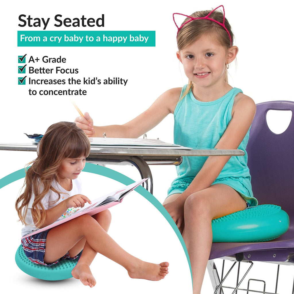 Rfaqk Inflated Air Stability Wobble Cushion - Wiggle Seat To Improve Sitting Posture & Attention, Stability Balance Disc For Phy