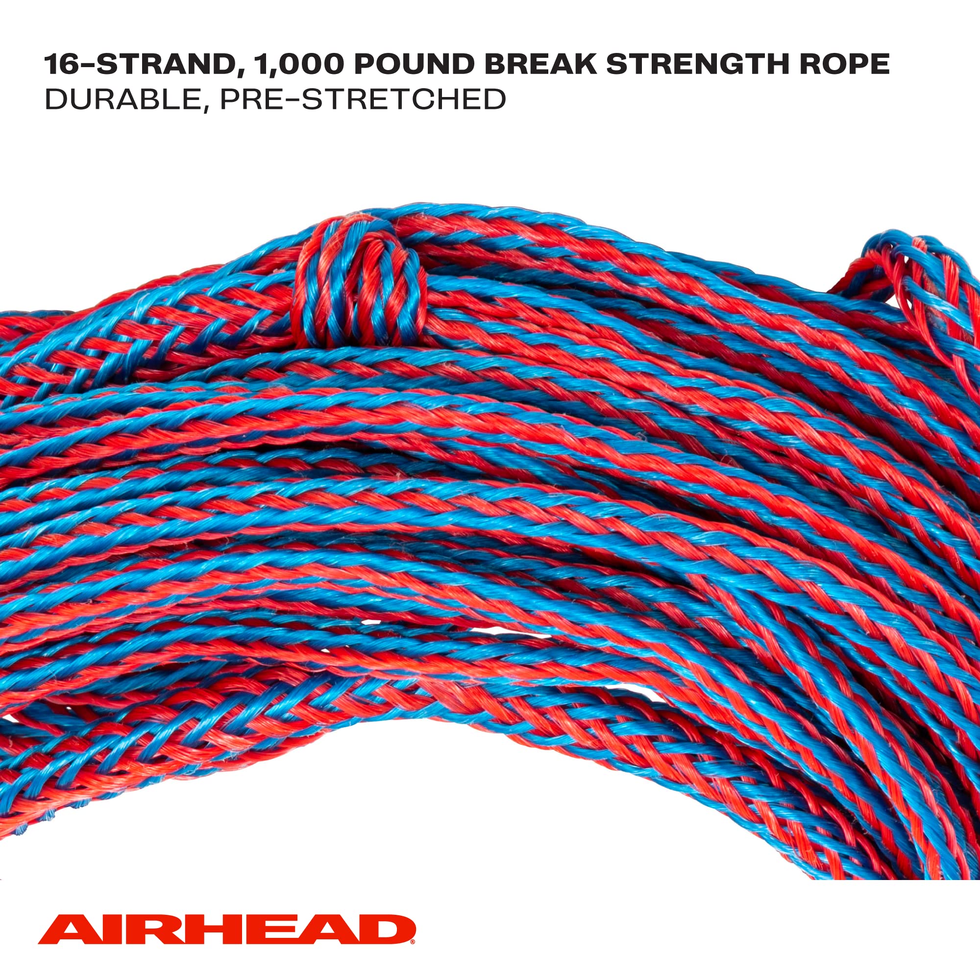Airhead Water Ski Rope With Rubber Handle, 1 Section, 75-Feet