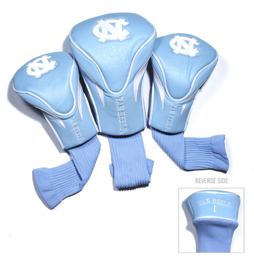 Team Golf Ncaa North Carolina Tar Heels Contour Golf Club Headcovers (3 Count) Numbered 1, 3, & X, Fits Oversized Drivers, Utili