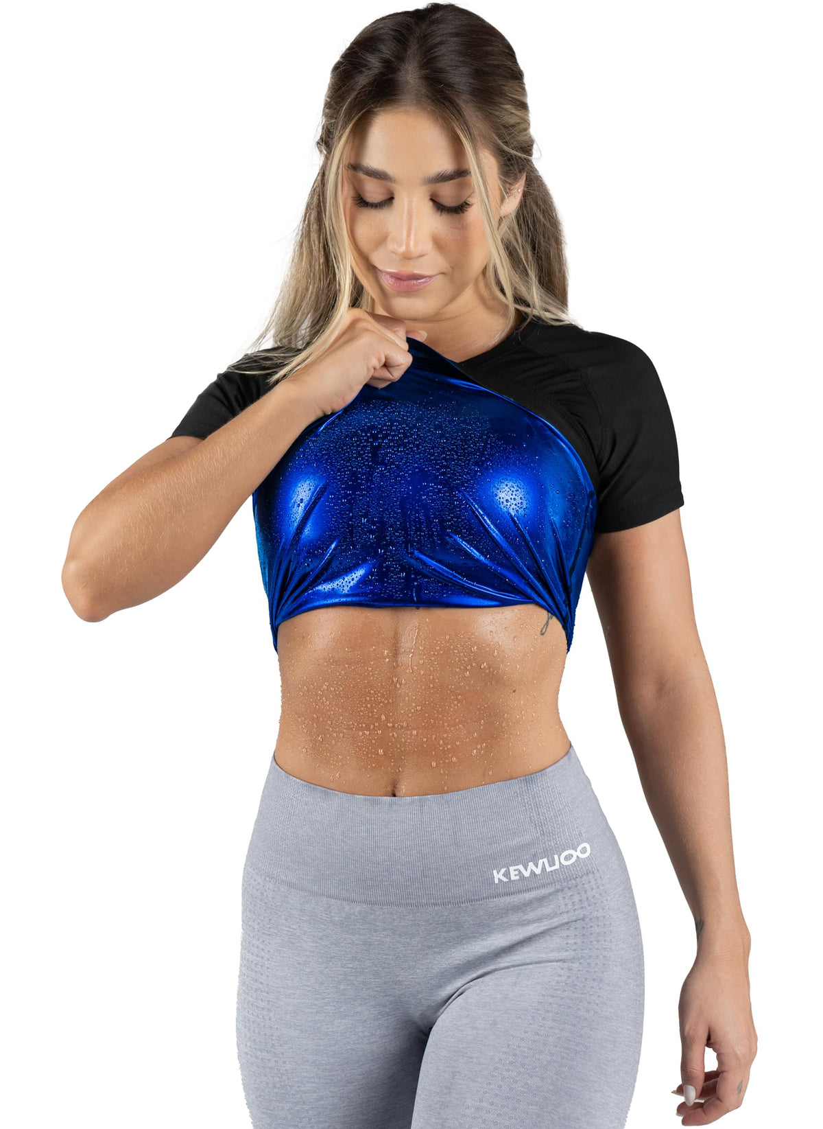 Kewlioo WomenS Heat Trapping Sauna Shirt  Sweat Vest Compression Shapewear  Sauna Suit Top  Sweat More & Look Great, Black,