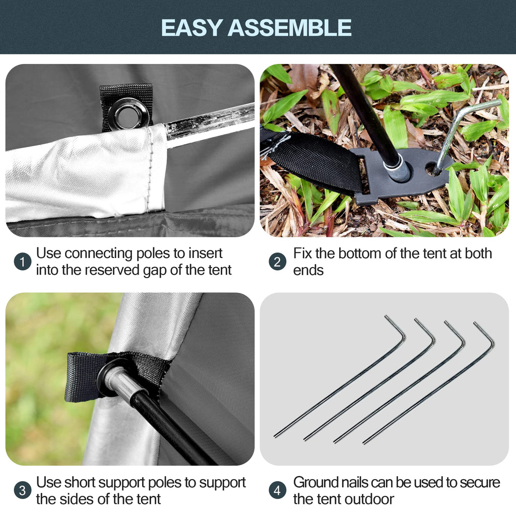 Bike Storage Tent, Anti-Dust Waterproof Bicycle Tent, Portable Bike Storage Tent For 3-4 Bikes, Foldable Bike Shelter For Garden