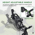 Kvv 3 Wheel 360 Rotating Front Wheel Foldable/Collapsible Golf Push Cart With Foot Brake Open And Close In One Second-Free Umbre
