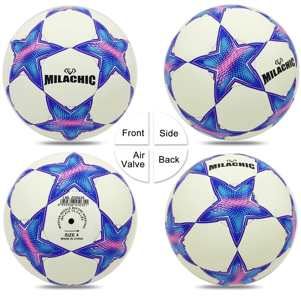 Milachic Soccer Ball Size 5, Glow In The Dark Soccer Ball, Glowing Light Up Soccer Gifts For Girls Boys Indoor Outdoor Use