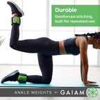 Gaiam Ankle Weights Strength Training Weight Sets For Women & Men With Adjustable Straps - Walking, Running, Pilates, Yoga, Danc