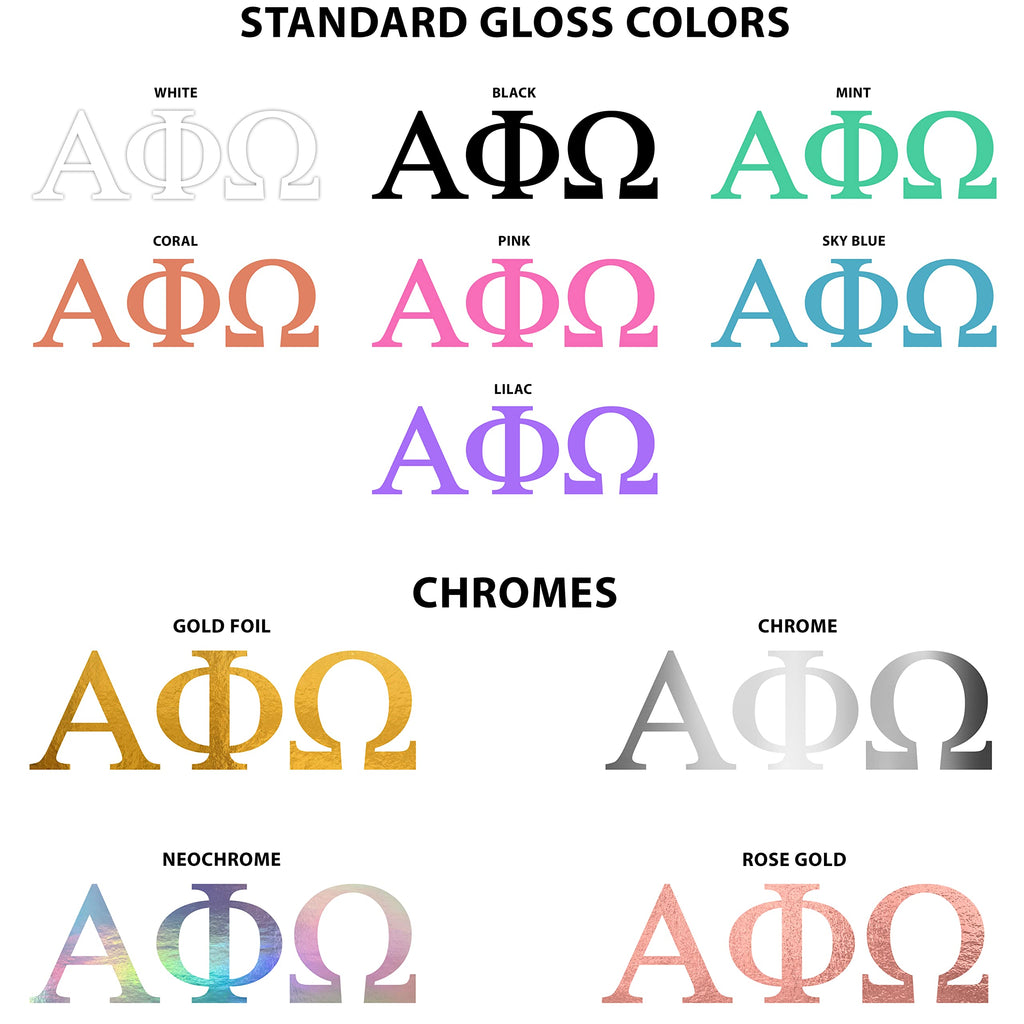 Pro-Graphx Alpha Phi Omega Stickers - 25 Inches Greek Sorority Stickers For Car, Phone, Laptop Decals  Home Decoration  Car Deca