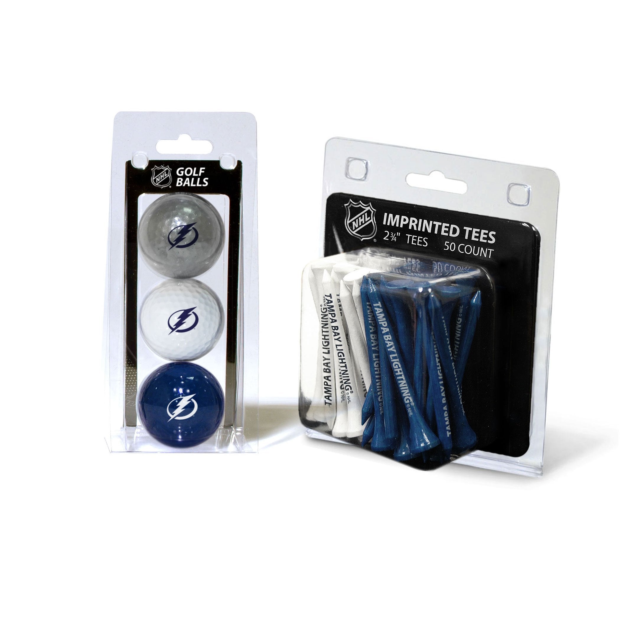 NHL Three Ball Pack and 50 Tee Pack NHL Team: Tampa Bay Lightning