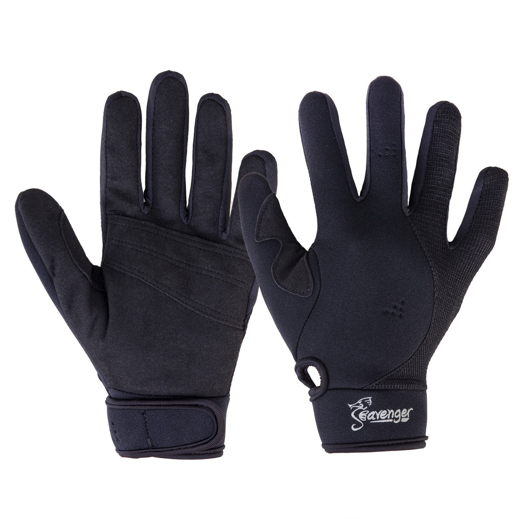 Seavenger Abyss Dive Gloves  1.5Mm Neoprene Mesh  Scuba Diving, Wakeboarding, Spearfishing (Black, X-Large)