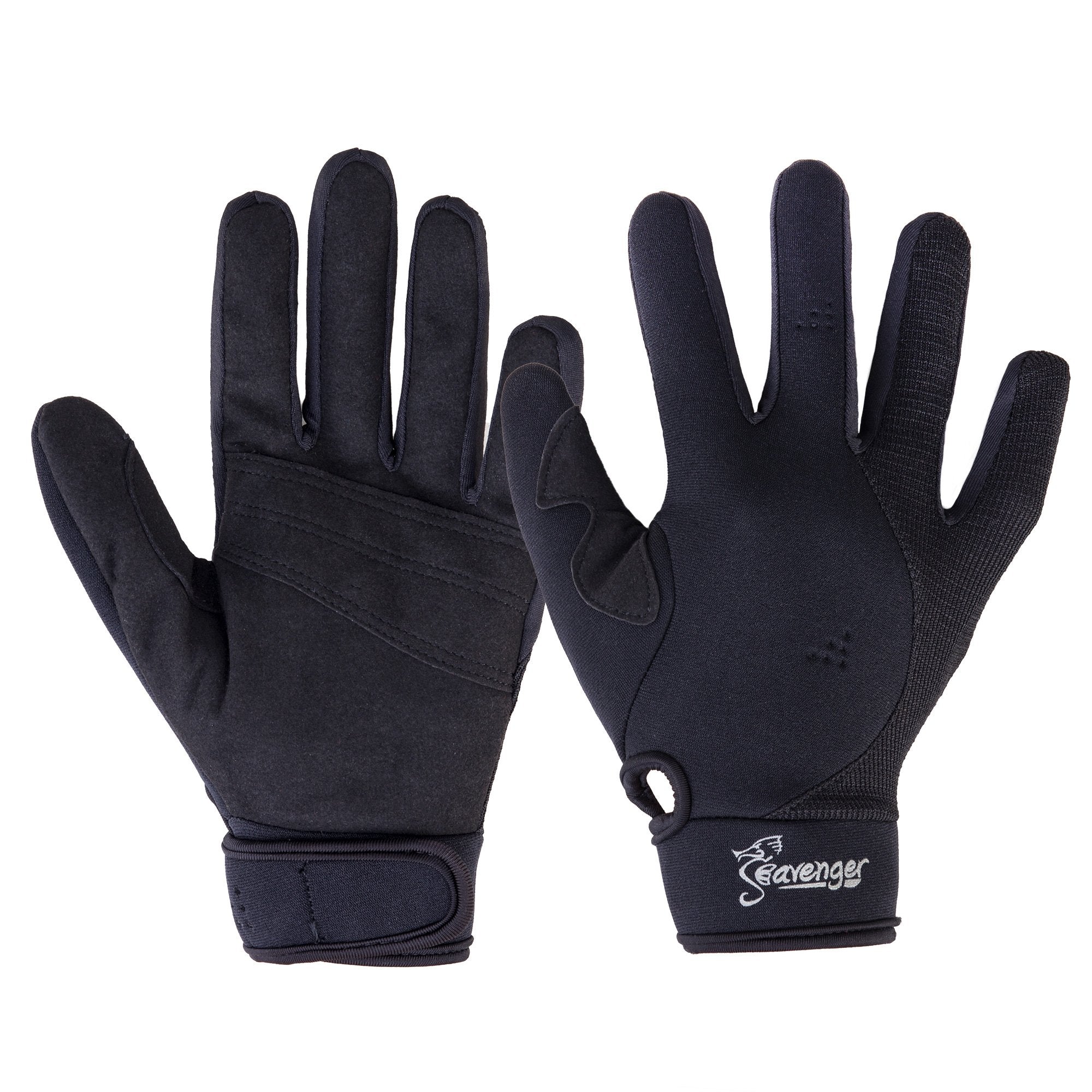 Seavenger Abyss Dive Gloves  1.5Mm Neoprene Mesh  Scuba Diving, Wakeboarding, Spearfishing (Black, X-Large)