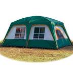 Ktt Extra Large Tent 8-10 Person,Family Cabin Tents,2 Rooms,3 Doors And 3 Windows With Mesh,Straight Wall,Waterproof,Double Laye
