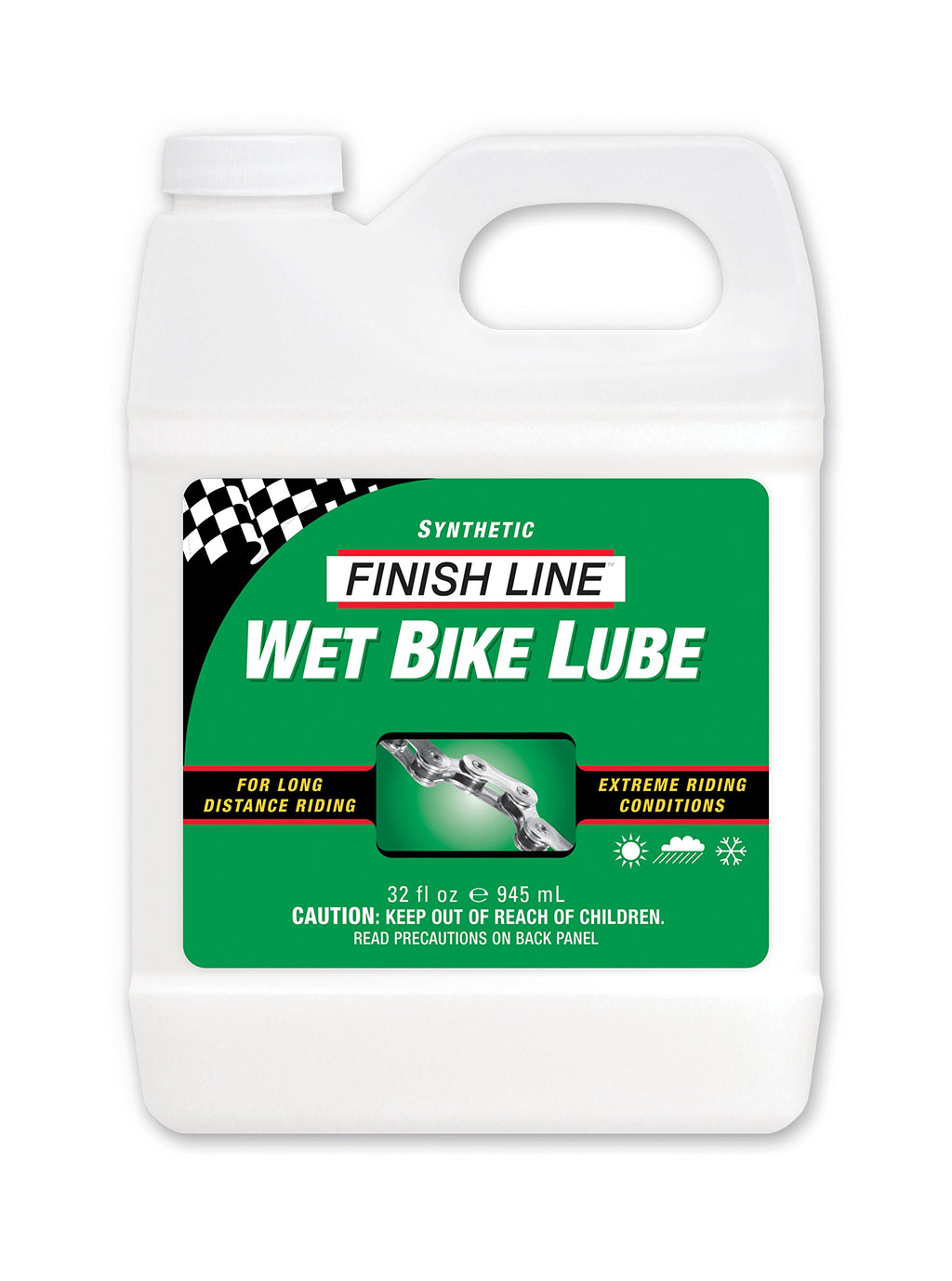 Finish Line Wet Bicycle Chain Lube, 32-Ounce Quart Jug