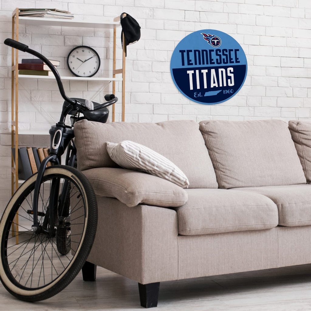 Rico Industries Nfl Football Tennessee Titans Classic Shape Cut Pennant - Home And Living Room D  Cor - Soft Felt Ez To Hang