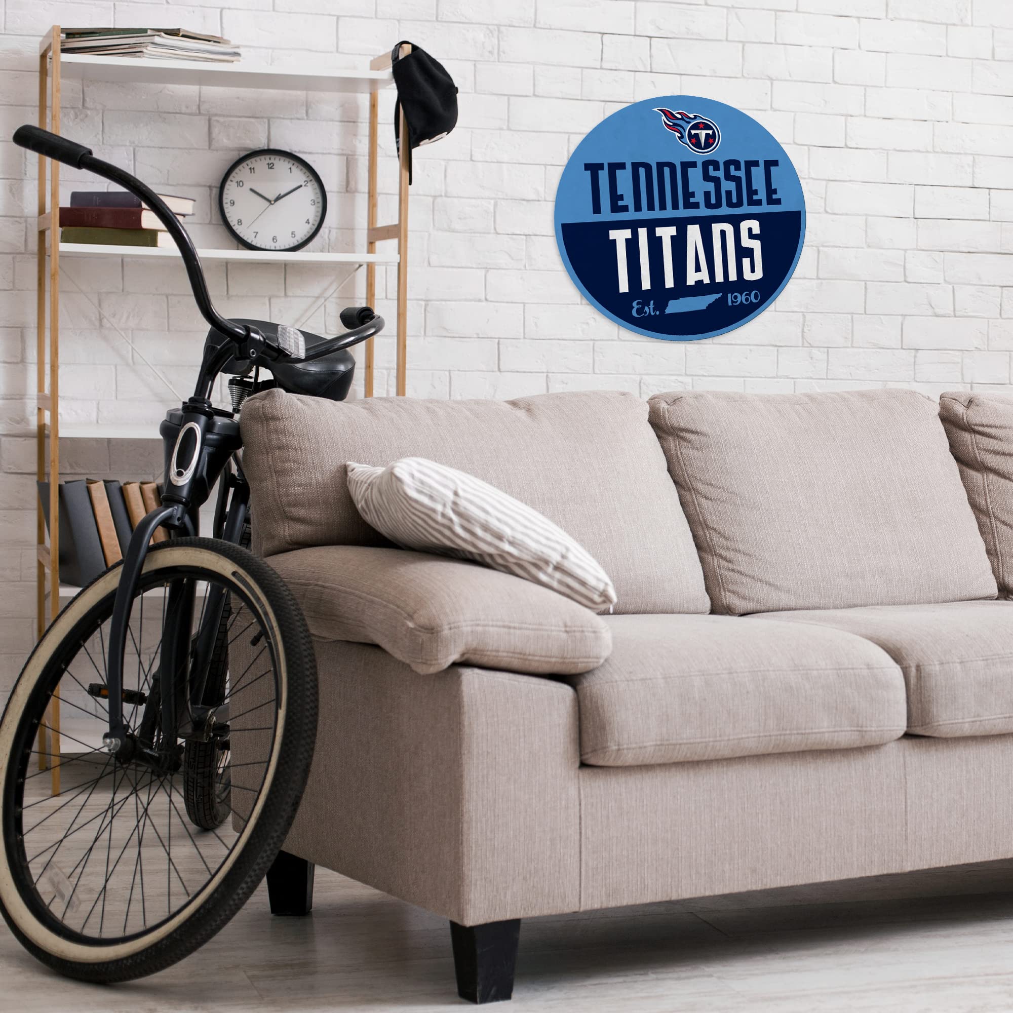 Rico Industries Nfl Football Tennessee Titans Classic Shape Cut Pennant - Home And Living Room D  Cor - Soft Felt Ez To Hang
