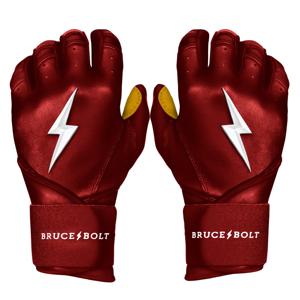Bruce Bolt Original Series Long Cuff Maroon Batting Glove - Maroon Xxlarge