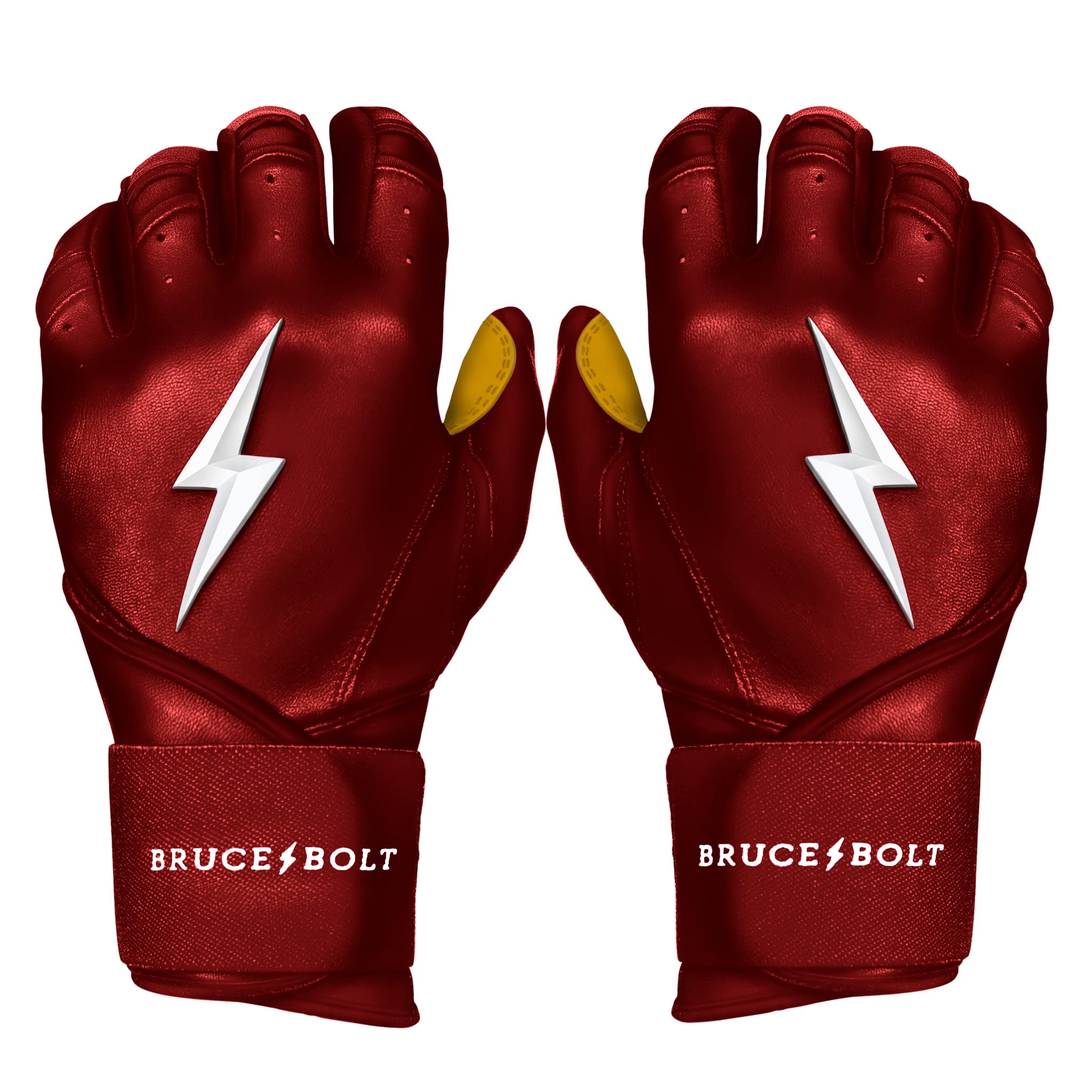 Bruce Bolt Original Series Long Cuff Maroon Batting Glove - Maroon Xxlarge