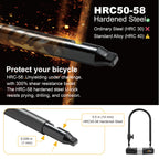 Bike U Lock With Cable - Via Velo Bike Lock Heavy Duty Bicycle U-Lock,14Mm Shackle And 10Mm X1.8M Cable With Mounting Bracket Fo