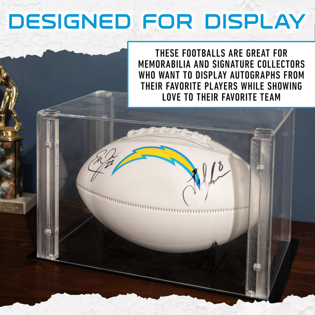 Franklin Sports Nfl Los Angeles Chargers Autograph Football - Official Size White Panel Souvenir Football For Autographs + Signa