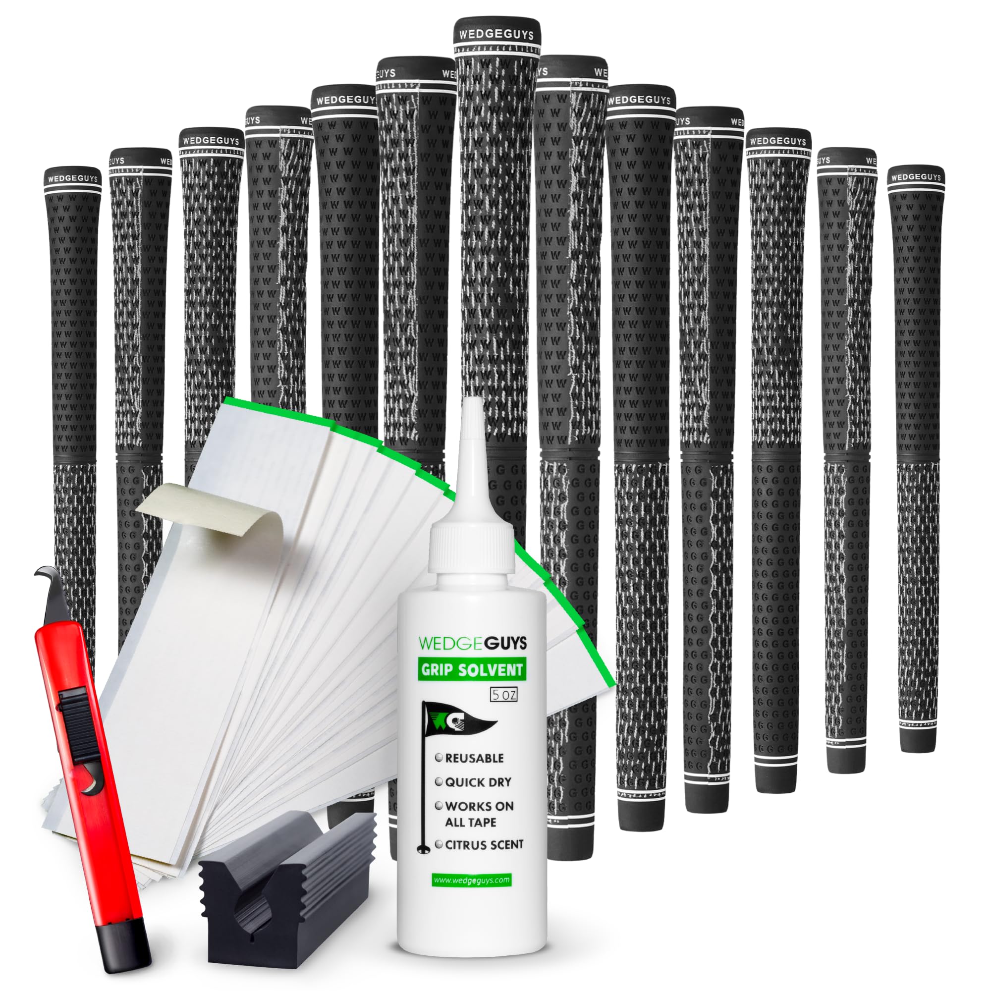 Wedge Guys DC Tour Golf Grips Kit - 4 Grip Zones for Supreme Comfort & Control - All-Weather Performance Golf Club Grips Replace