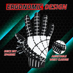 AIGEVTURE Youth Football Gloves Kid Receiver Gloves Boys Girls Unmatched Grip Great Gift (Black and White, Youth XS)