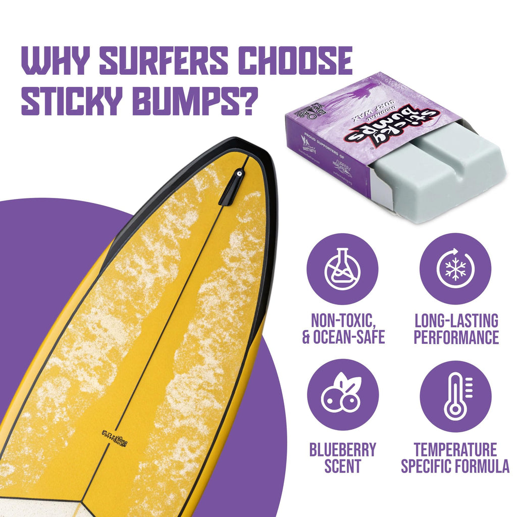 Sticky Bumps Surfboard Wax 6 Pack Cold