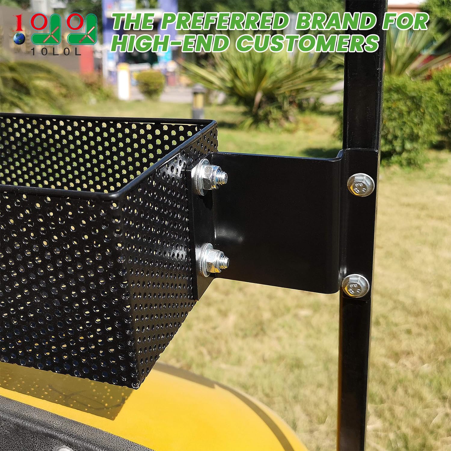10L0L Golf Cart Front Inner Dash Storage Basket/Tray Organizer For Ezgo Txt/Rxv, Strong Heavy Steel Basket & Larger Compartments