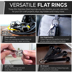 Stainless Steel Key Rings - 10 Pcs ~1Inch, 25Mm Round Split Key Rings For Keychains - Surgical Grade Stainless Steel Keychain Ri