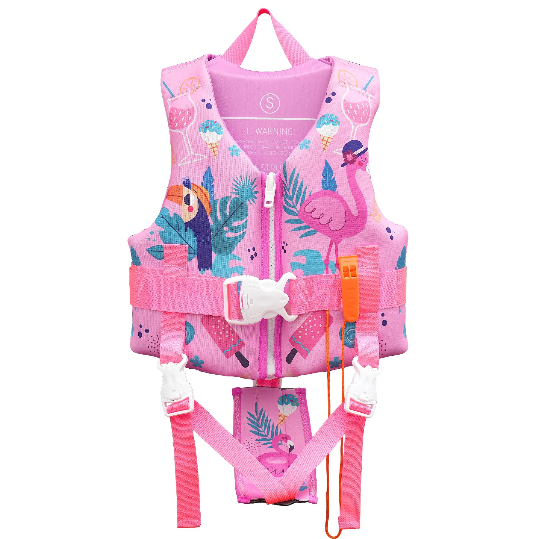MOAMDAUT Toddler Swim Vest with Adjustable Safety Strap for 22-30-40-50-90lbs Boys Girls 1-9 Years Learning to Swim Sea Beach Wa