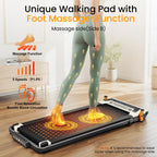 2 Side Walking Pad With Incline, Finehorse 2 In 1 Under Desk Walking Pad With Handle Bar And Foot Massager Treadmills For Home/O