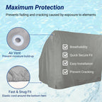 Savvycraft Waterproof Boat Swing Back Seat Cover, Leaning Post, Swingback Cooler Boat Seat Cover 20'' Dx 36'' W X 36'' H Gray