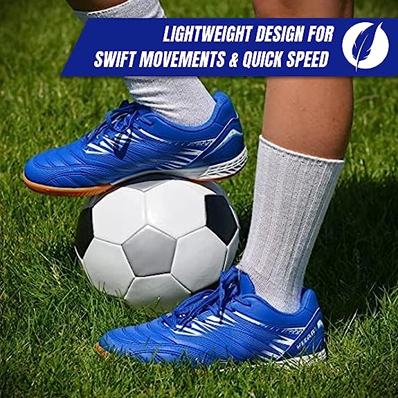 Valencia Indoor Soccer Shoes -Royal/White - Vizari Sports