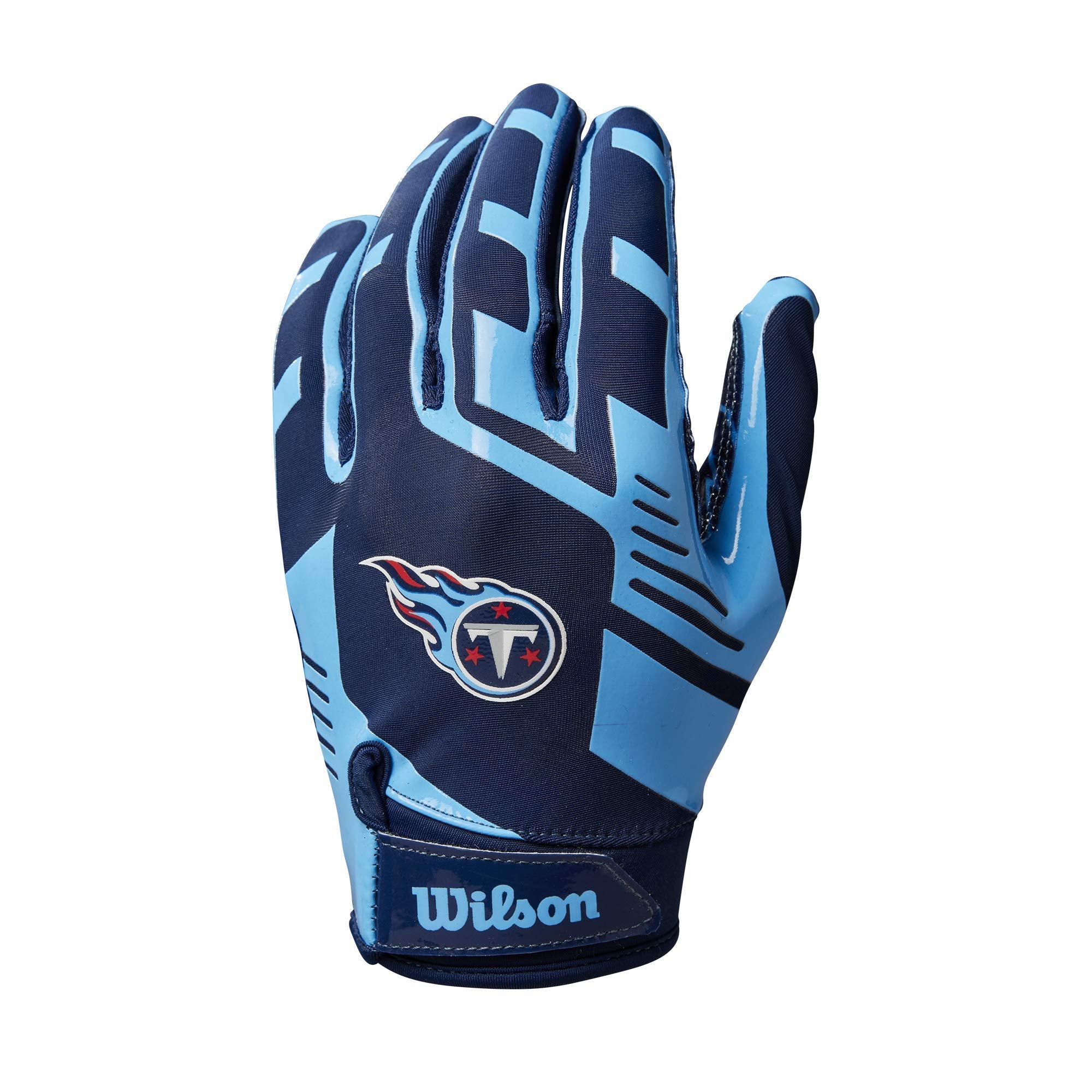 Wilson Nfl Stretch Fit Football Gloves - Youth, Tennessee Titans