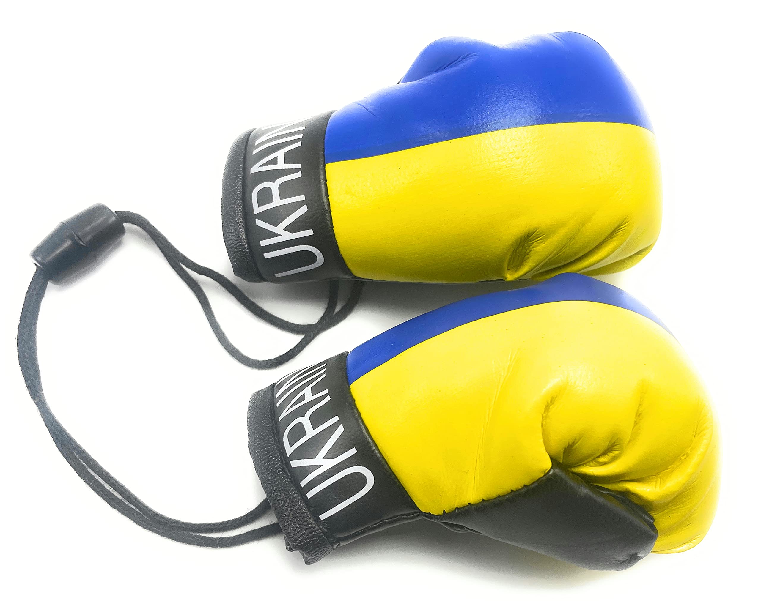 Hanging Car Mirror Mini Boxing Gloves (Ukraine)