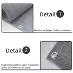 Sunlax 3X10 Light Grey Balcony Privacy Screen Fence Windscreen Cover Fabric Shade Netting Mesh Cloth With Grommets Uv Protection