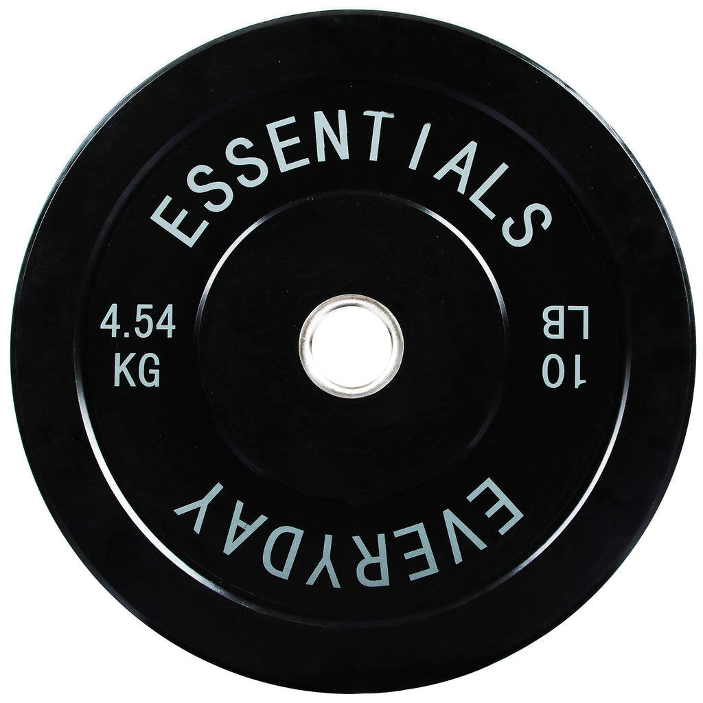 Fitvids Color Coded Olympic Bumper Plate Weight Plate W Steel Hub, Single, Black (Newee)