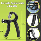 Exology Fitness Grip Strength Trainer 11Lbs-132Lbs (5Kg-60Kg)- Non Slip Hand Grip Strengthener With Stainless Steel Spring For I