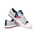 FOCO Houston Texans NFL Womens Glitter Low Top Canvas Shoes - 6
