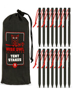 Wise Owl Outfitters Tent Stakes - Heavy Duty Camping Stakes For Outdoor Tent & Tarp - Essential Camping Accessories, Available I