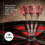 Viper By Gld Products Desert Rose Soft Tip Darts With Storage/Travel Case, 16 Grams,Pink,20-0600-16
