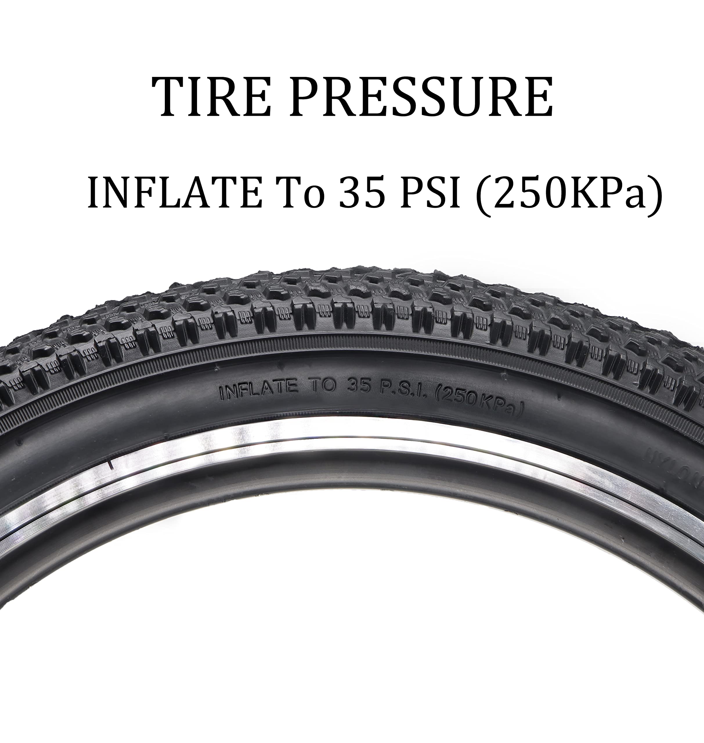 Hycline Bike Tire,20X2.125-Inch Folding Replacement Tire For Mtb Mountain Bicycle-Black