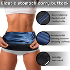 Geyoga Waist Trimmer Sweat Waist Trainer Wrap Stomach Wraps For Women Bodybuilding (Blue Inner,Xxl)