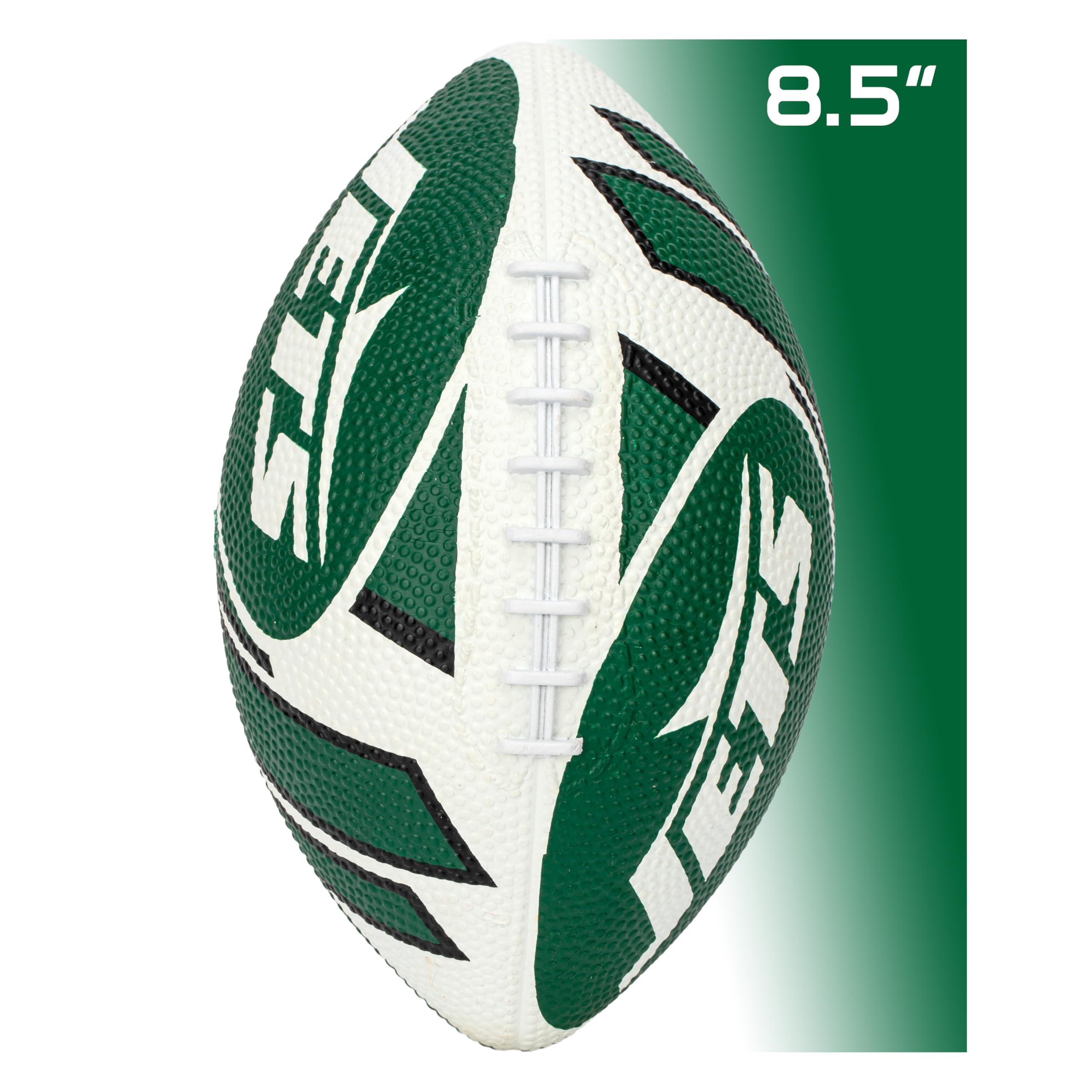 Franklin Sports Nfl New York Jets Football - Youth Football - Mini 8.5'' Rubber Ball - Perfect For Kids - Team Logos And Colors