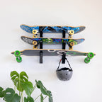 Storeyourboard Skateboard Rack, 3 Board Wall Storage Mount, Home And Garage