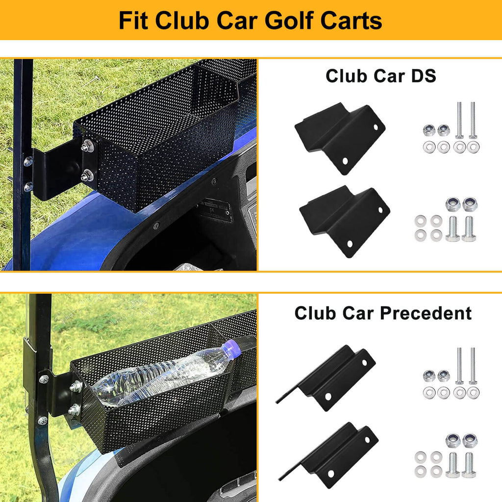 Leapgomax Golf Cart Basket Front Inner Fit Ezgo Txt & Rxv, Club Car Precedent&Ds (2000 Up) Golf Carts, Heavy Steel Mesh Durable