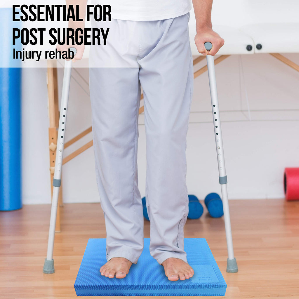 Xl Or L Foam Balance Pad - Free Stretching Strap & Booklet | Extra Large Balance Pads - Physical Therapy, Ankle & Knee Rehab
