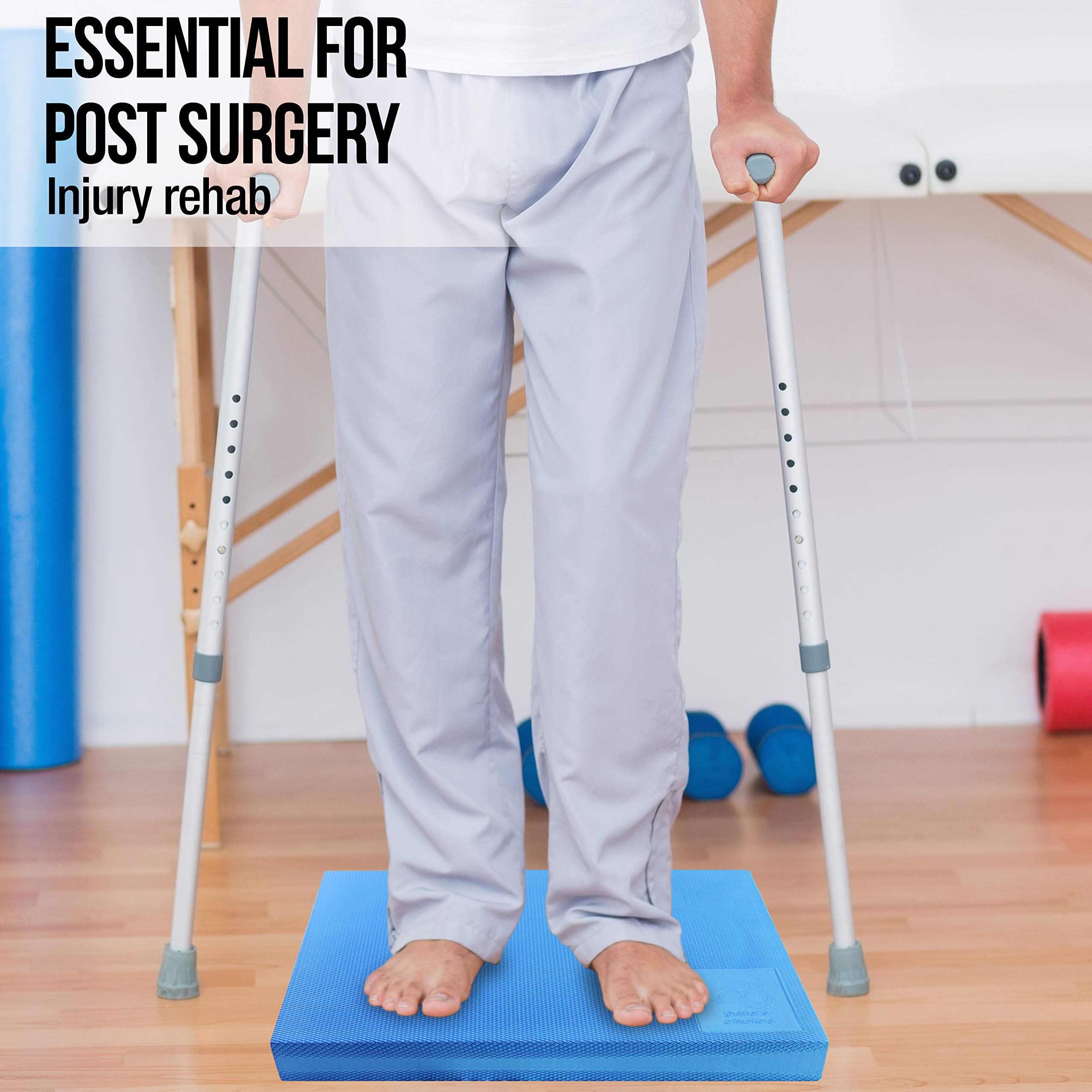 Xl Or L Foam Balance Pad - Free Stretching Strap & Booklet | Extra Large Balance Pads - Physical Therapy, Ankle & Knee Rehab