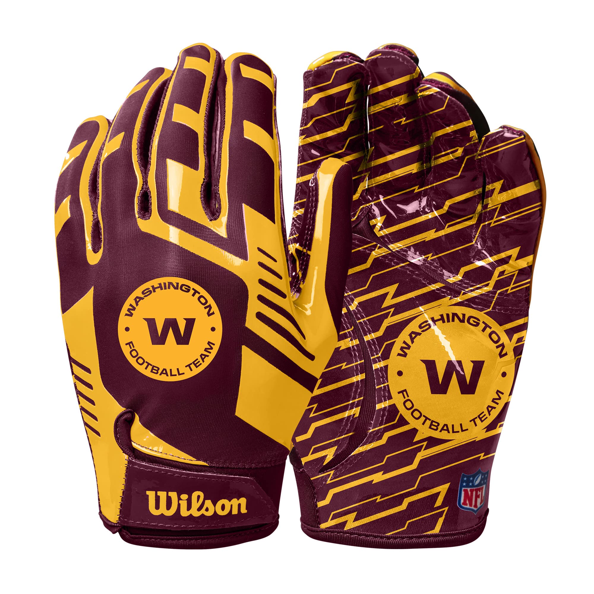Wilson Nfl Stretch Fit Football Gloves - Youth, Washington Commanders